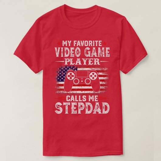 Mannen Mijn favoriete videospelspeler roept me Ste T-shirt (Design voorkant)
