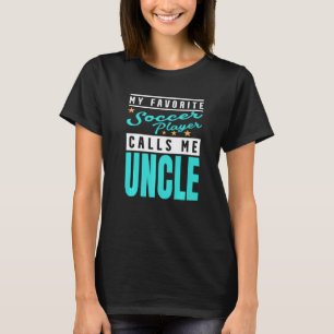Mannen Mijn favoriete voetballer noemt me Uncle 1 T-shirt