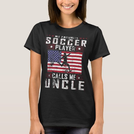Mannen mijn favoriete voetballer roept me oom Fath T-shirt (Voorkant)