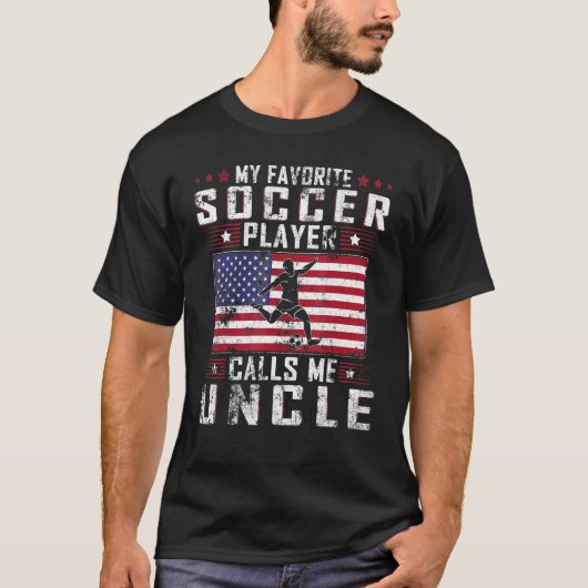 Mannen mijn favoriete voetballer roept me oom Fath T-shirt (Voorkant)