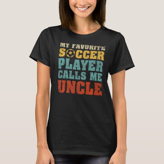 Mannen mijn favoriete voetballer roept me oom Fath T-shirt (Voorkant)
