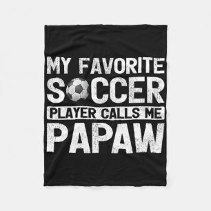 Mannen Mijn favoriete voetballer roept me Papaw Fa Fleece Deken