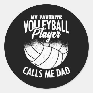 Mannen mijn favoriete volleybalspeler noemt me pap ronde sticker