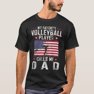 Mannen mijn favoriete volleybalspeler noemt me pap t-shirt