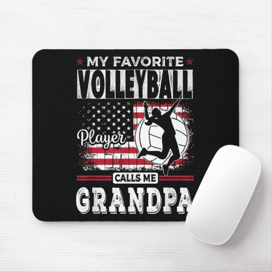 Mannen Mijn favoriete Volleybalspeler roept me op  Muismat (Met muis)