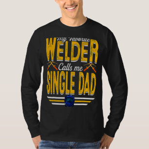 Mannen mijn favoriete welder noemt me één papaver t-shirt