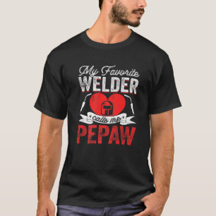 Mannen mijn favoriete welker noemt me pepaw Weldin T-shirt
