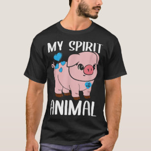 Mannen Mijn Geest Varkens I houdt van papa Heart V T-shirt