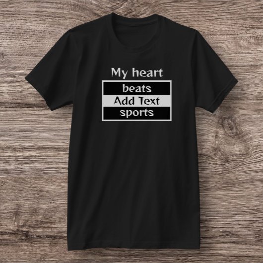 Mannen mijn hart klopt sport t-shirt