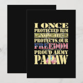 Mannen mijn kleinzoon is een soldaat van het leger kaart (Voorkant / Achterkant)