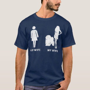 Mannen Mijn Lhasa Apso je cadeau voor mijn vrouw T-shirt