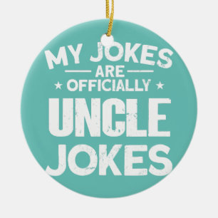 Mannen mijn okes zijn officieel oom Jokes Funny Keramisch Ornament