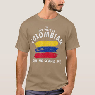 Mannen mijn vrouw is Colombiaanse grappige echtgen T-shirt