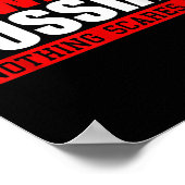 Mannen mijn vrouw is Russisch niets beangstigt me! Poster (Hoek)