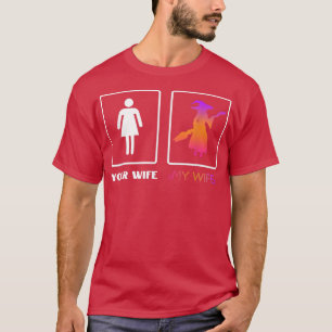 Mannen Mijn vrouw Witchcraft Lover Halloween Husba T-shirt