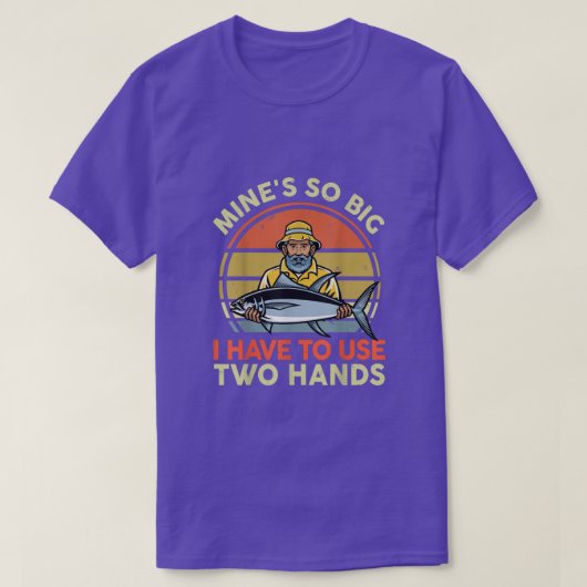 Mannen mijnen zo groot dat ik twee handen moet geb t-shirt (Design voorkant)