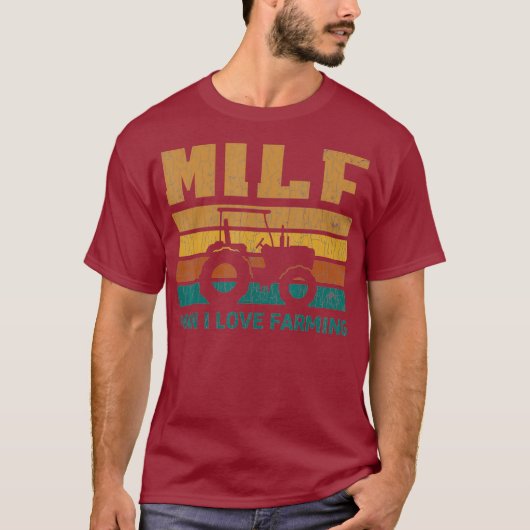 Mannen MILF Man Ik hou van Farming Funny Farmer Gi T-shirt (Voorkant)