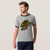Mannen milieu T-shirt Custom Text Fish Shirt (Voorkant volledig)