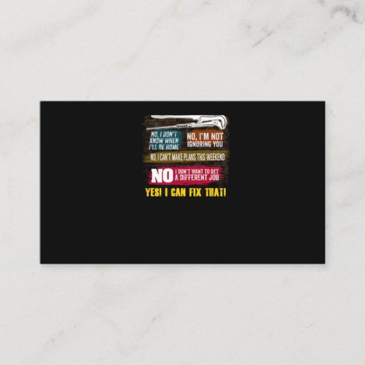 Mannen Millwright Novelty Gift T-Shirt voor Dads Visitekaartje (Voorkant)