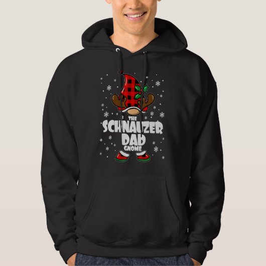 Mannen mini Doberman Papa Gnome Kerstmis Hoodie (Voorkant)