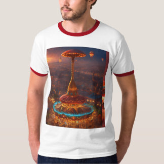 "Mannen-minimalistisch geometrisch grafisch T-shir T-shirt