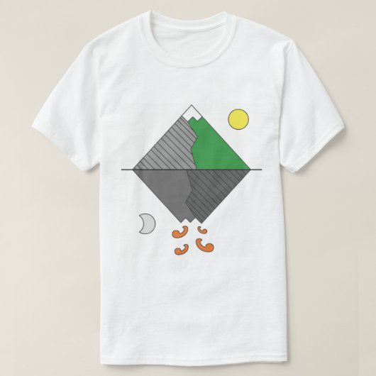 Mannen minimalistisch T-shirt (Design voorkant)