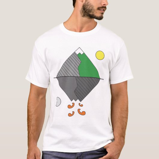 Mannen minimalistisch T-shirt (Voorkant)
