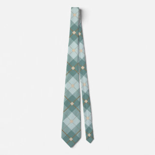 Mannen Mint Green Diamond Pattern Stropdas