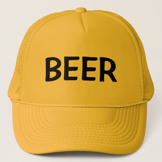 Mannen Mode Baseball Nieuwigheid BEER Trucker Pet (Voorkant)