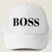 Mannen Mode Funny Novelty Baseball BOSS Trucker Pet (Voorkant)