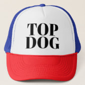 Mannen Mode Funny Novelty Baseball TOP DOG Trucker Pet (Voorkant)