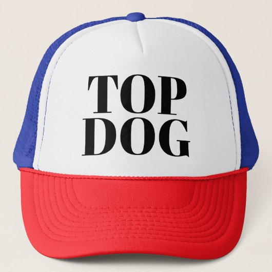 Mannen Mode Funny Novelty Baseball TOP DOG Trucker Pet (Voorkant)