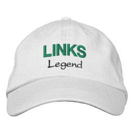 Mannen Mode Funny Novelty Golf LINKS LEGEND Embro Geborduurde Pet