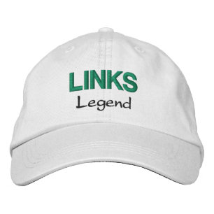 Mannen Mode Funny Novelty Golf LINKS LEGEND Geborduurde Pet
