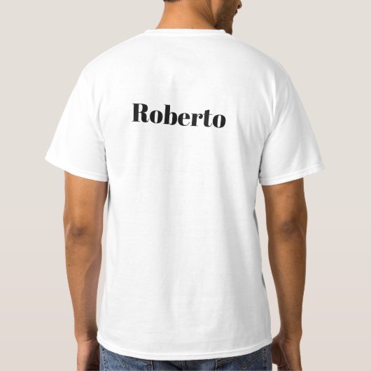 Mannen Mode Funny Roberto Novelty T-shirt (Achterkant)