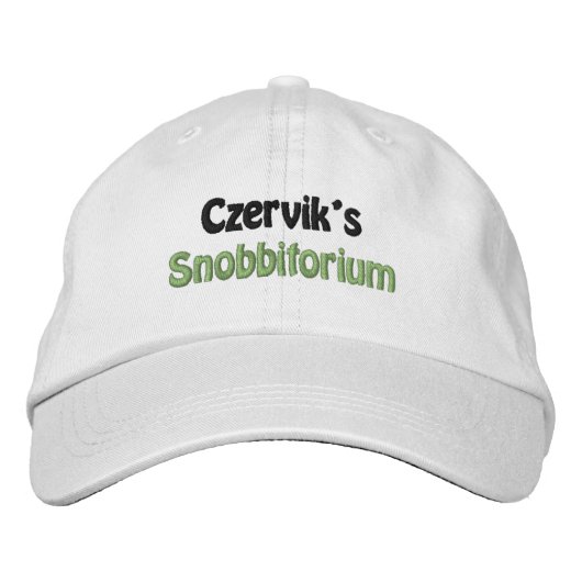 Mannen Mode Grappige Nieuwigheid Czervik's Snobbit Geborduurde Pet (Voorkant)