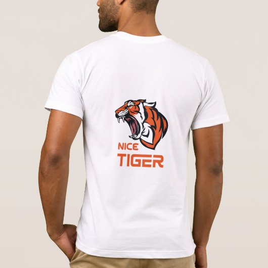 Mannen Mode Nice Tiger T-Shirt Design (Achterkant)
