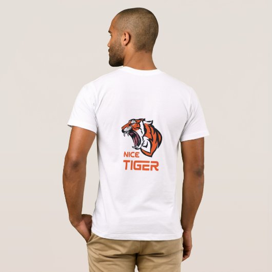 Mannen Mode Nice Tiger T-Shirt Design (Achterkant volledig)