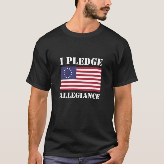 Mannen Mode Patriottic I PLEDGE ALLEGIANCE T-shirt (Voorkant)