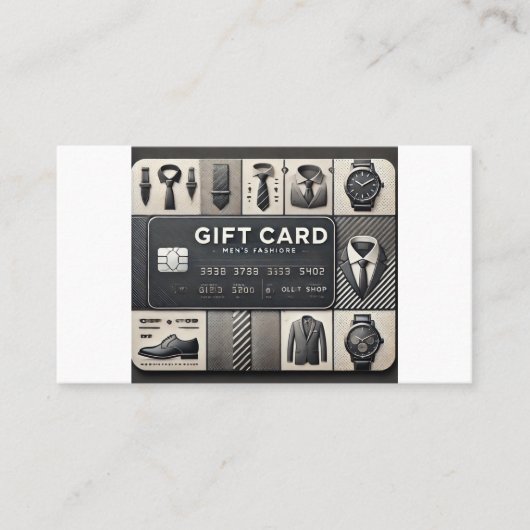 Mannen Mode Store Gift Kaart – Het perfecte cadeau Visitekaartje (Voorkant)
