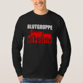 Mannen model Bloedgroep H0 Positief model B T-shirt (Voorkant)
