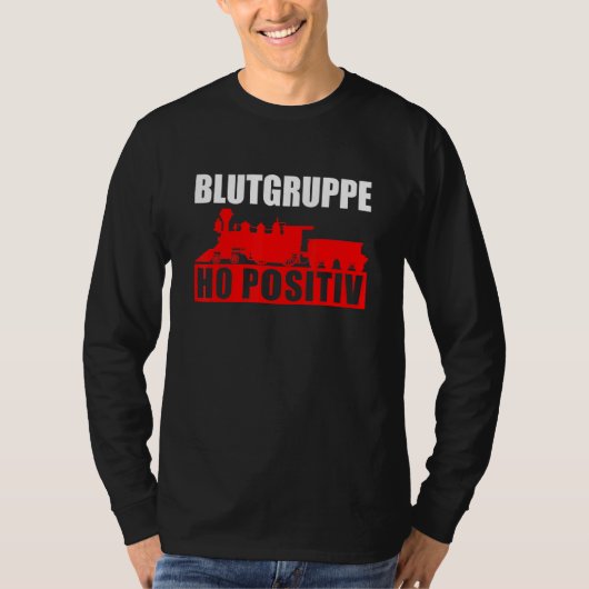 Mannen model Bloedgroep H0 Positief model B T-shirt (Voorkant)