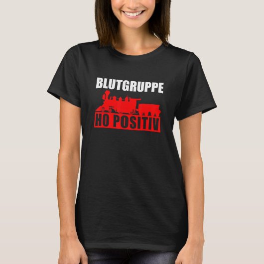 Mannen model Bloedgroep H0 Positief model B T-shirt (Voorkant)