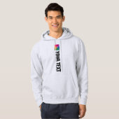 Mannen Modern Dubbelzijdig Design Print Ash Grey Hoodie (Voorkant volledig)