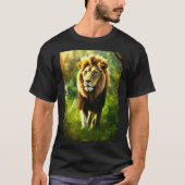 Mannen Modern Lion Face T-shirts: Trendy & stijlvo T-shirt (Voorkant)