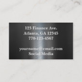 Mannen Modern Metallic Black Oranje Abstract Visitekaartje (Achterkant)