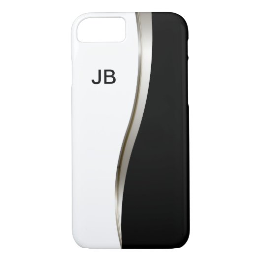 Mannen Modern Monogram Case-Mate iPhone Case (Achterkant)