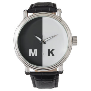 Mannen Modern Monogram Horloge