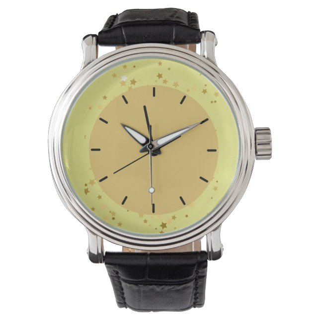 Mannen Modern Monogram Horloge (Voorkant)