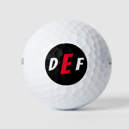 Mannen Modern Monogram Initialen Golfballen